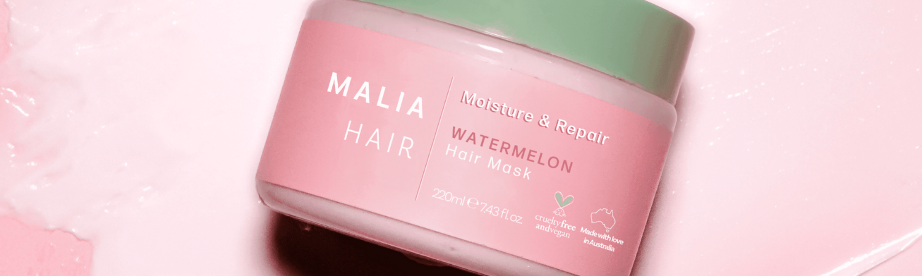 Malia Hair - Watermelon Hair Mask - Tame Frizz, Plant Based Hair Mask