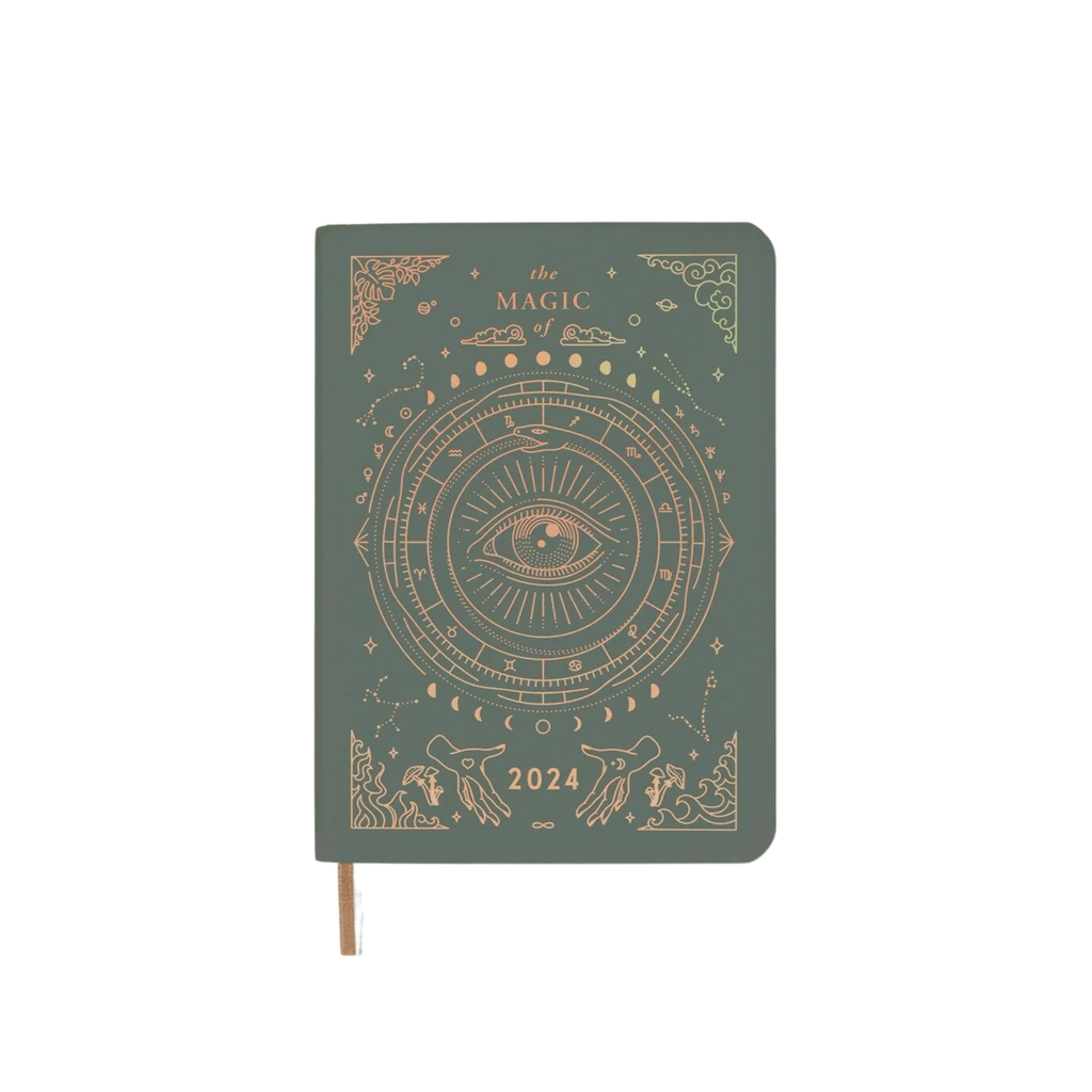 Magic Of I Journal Vegan Leather Astrological Pocket Planner - Sage