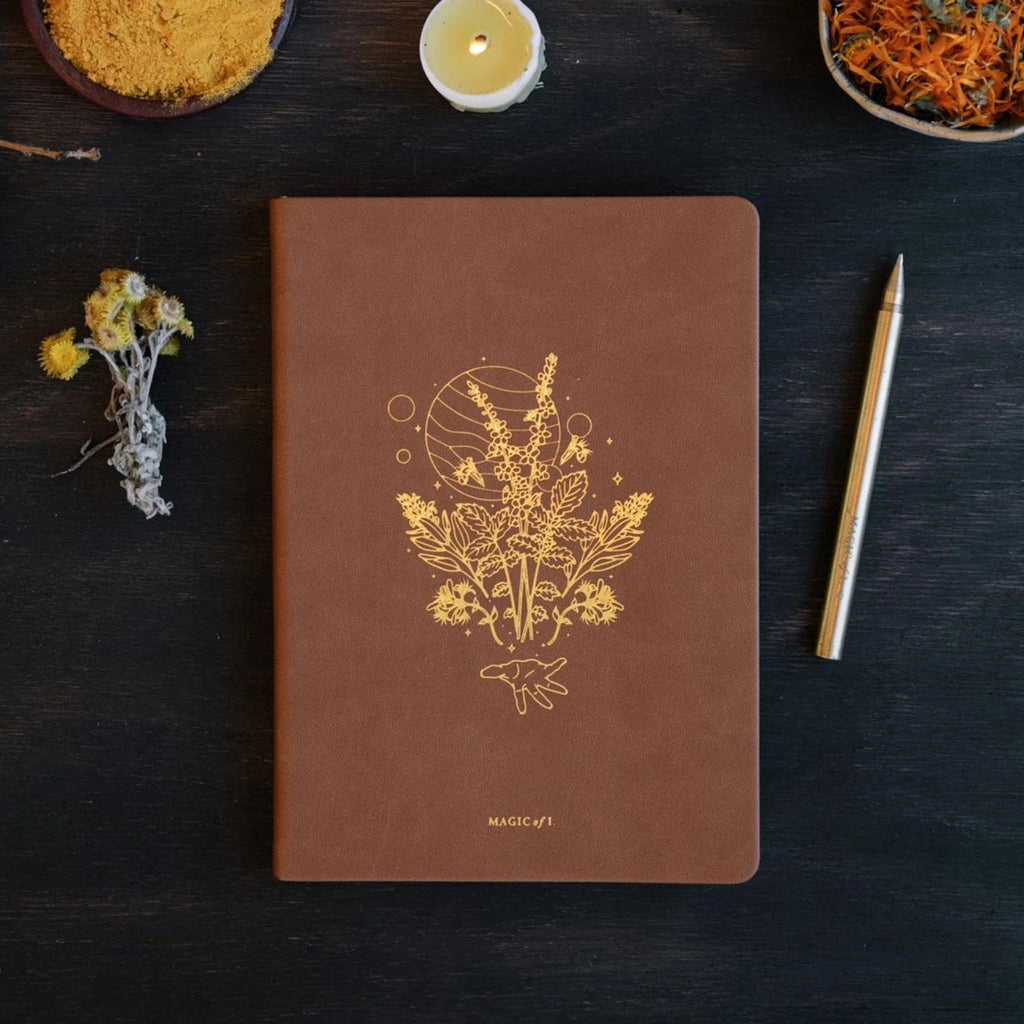 Magic Of I Journal Vegan Leather Journal - Botanicals Collection Desert Brown