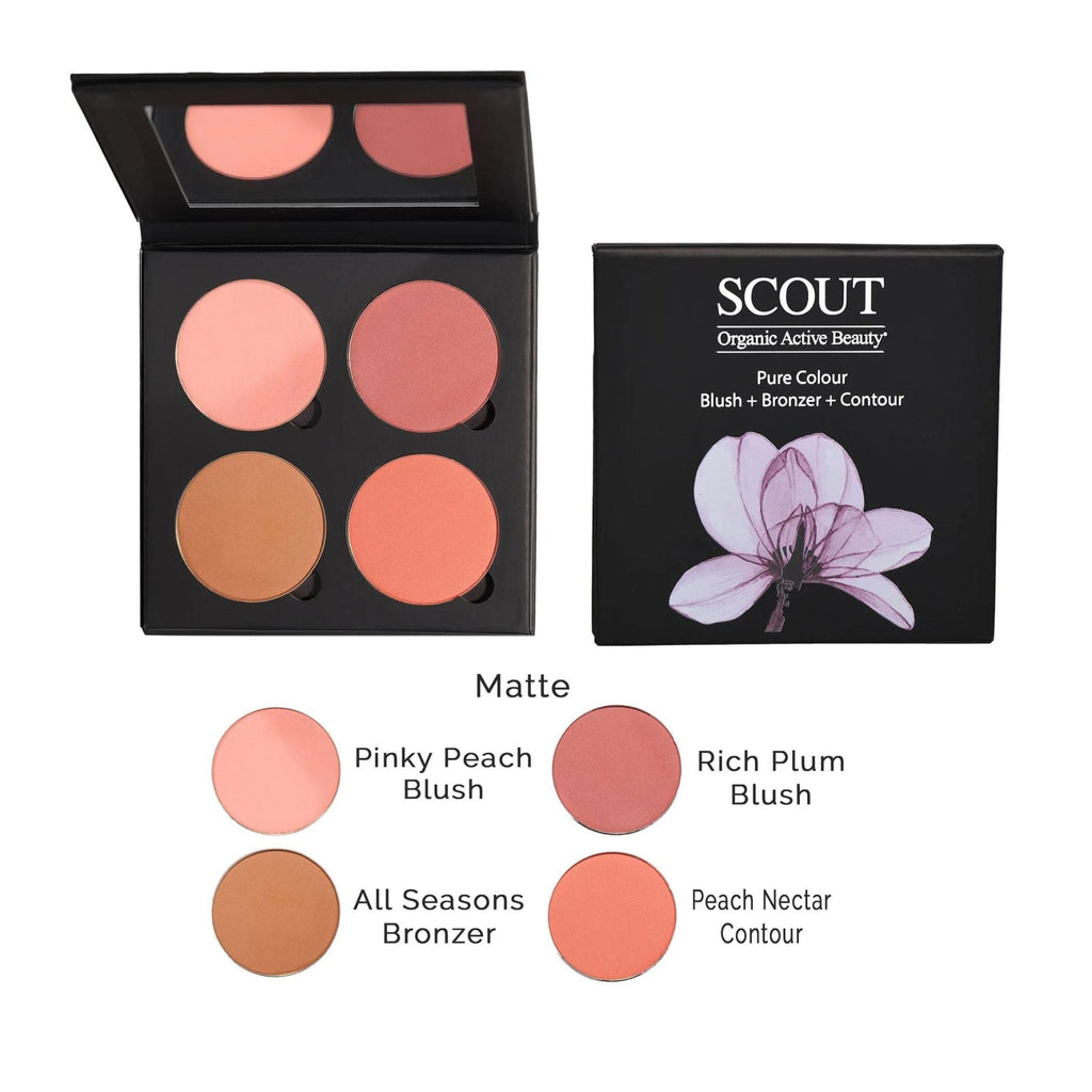 Scout Cosmetics Makeup Blush + Bronzer Contour Palette