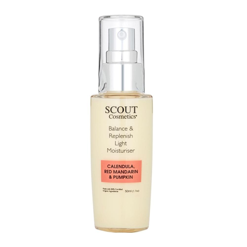 Scout Cosmetics Skincare Balance & Replenish Light Moisturiser with Calendula, Red Mandarin & Pumpkin