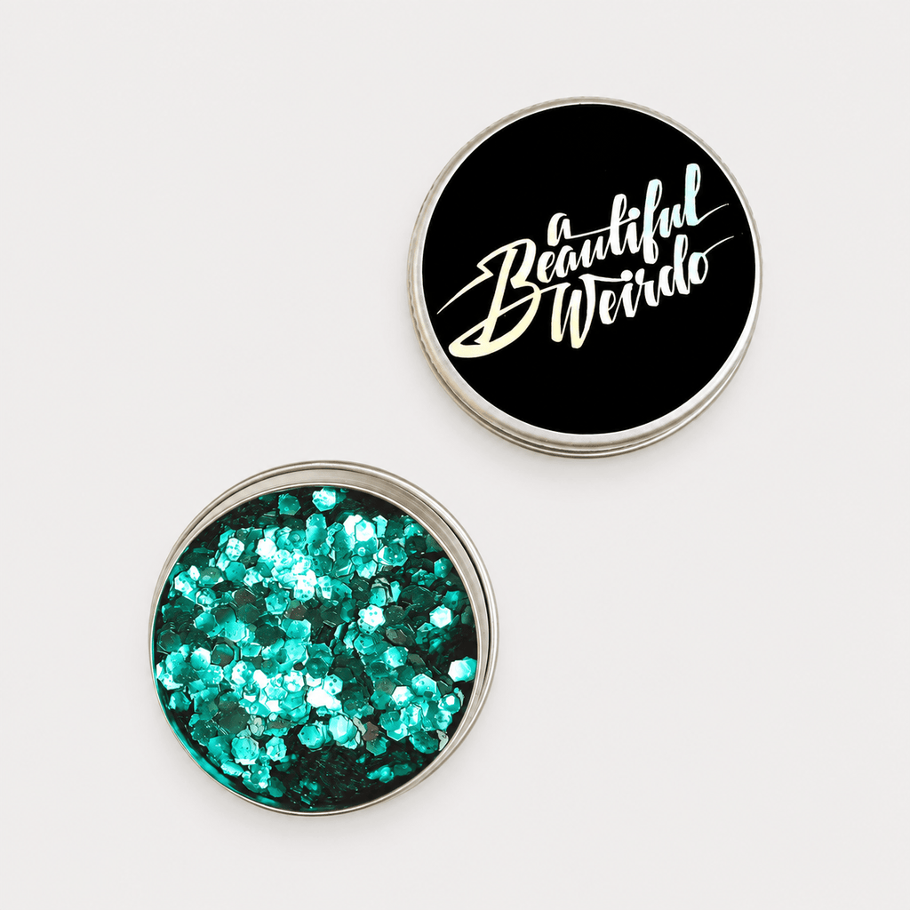 A Beautiful Weirdo Makeup Cosmic Siren Green Eco Glitter