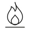 flame line icon