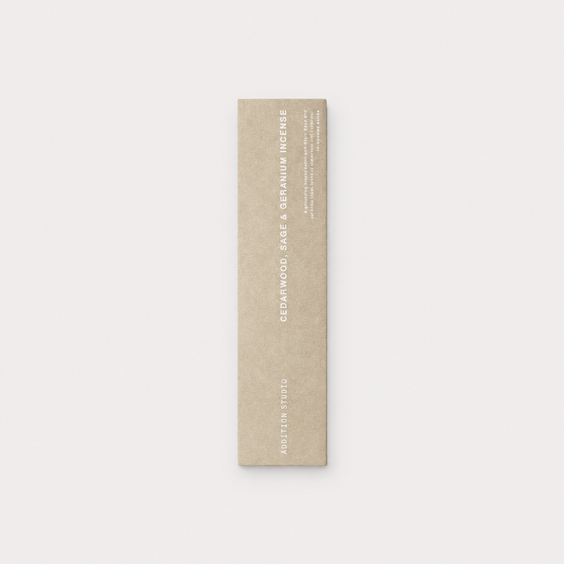 Addition Studio Incense Cedarwood, Sage and Geranium Incense