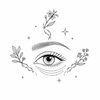 Smooth-looking eye contour icon