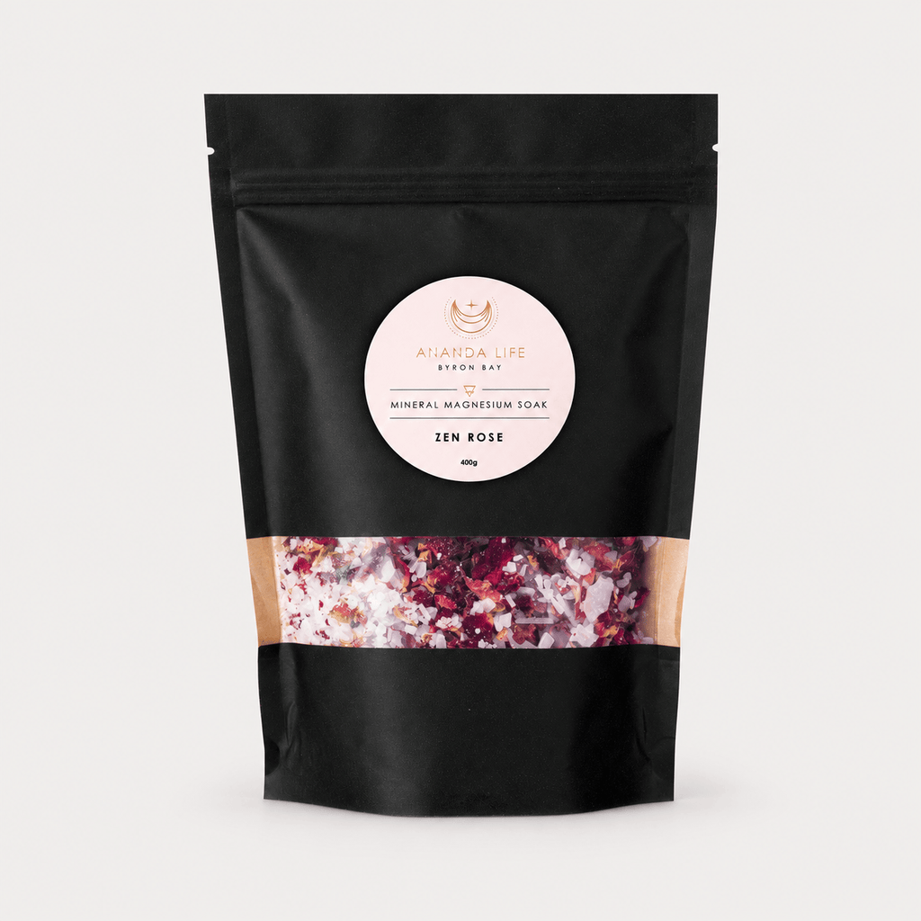 Ananda Life Bath Soak Zen Rose Mineral Magnesium Soak