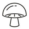 Mushroom powder line icon