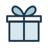 Blue Monday gift icon