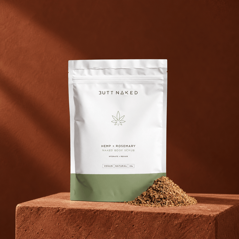 Butt Naked Exfoliant Hemp & Rosemary Body Scrub