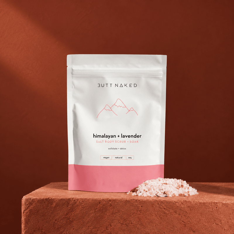 Butt Naked Exfoliant Himalayan & Lavender Salt Body Scrub & Soak