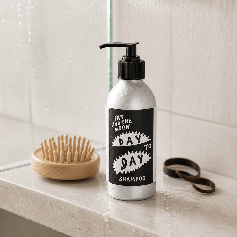 Day to Day Shampoo shower ritual scene