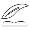 Buildable powder coverage line icon