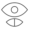 Cheek and eye multiuse line icon