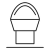 Dense powder pickup line icon