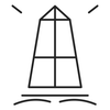 Plastic-free wooden crayon icon