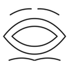 Invisible matte veil line icon