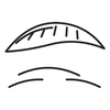 Natural brow fill detailed icon