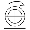 Refillable aluminium compact line icon