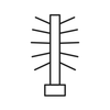 Line icon representing clean lash separation