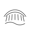 Line icon representing deep black lash impact