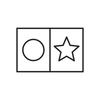 Blush and illuminator duo line icon