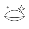 Line icon representing light catching bronze eyeliner