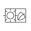 Bronzer and blush duo line icon