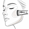 Face contour adaptability line icon