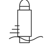Buildable foundation stick coverage line art icon