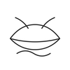 Line icon representing smoky charcoal eye definition