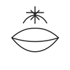 Soft brown lip colour icon