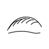 Fine brow definition line icon