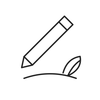 Line icon representing post consumer recycled pencil packaging