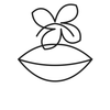 Line icon representing warm soft pink lip colour