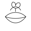 Warm rose lip colour icon