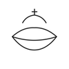 Naturally plumped lips line icon