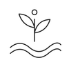 Ocean botanical gloss line icon