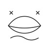 Line icon representing smudge resistant eyeliner wear