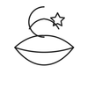 Blushed nude lip colour icon