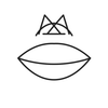 Warm ochre brown lip colour icon