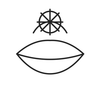 Cool pink lip colour icon