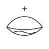 Line icon representing a brightened waterline