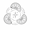 Triple vitamin C complex line icon