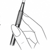 Non slip ergonomic control icon