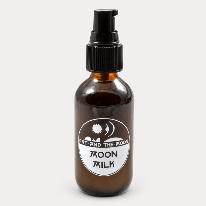 Fat And The Moon Moon Milk on a soft grey background