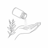 Waterless shampoo powder icon