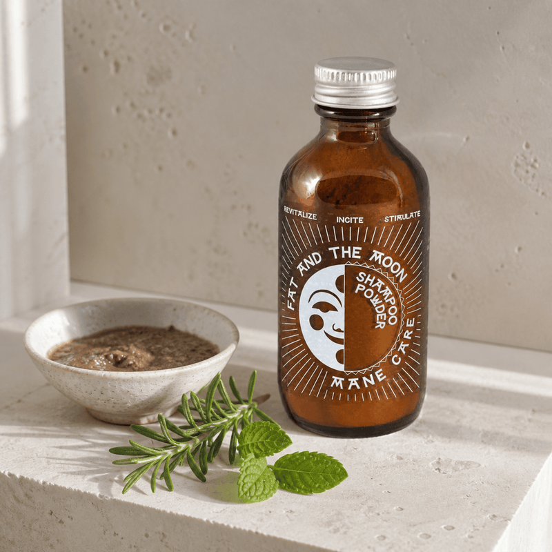 Fat And The Moon Stimulate Shampoo Powder with rosemary and peppermint