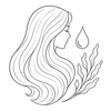 Hydrated soft hair icon