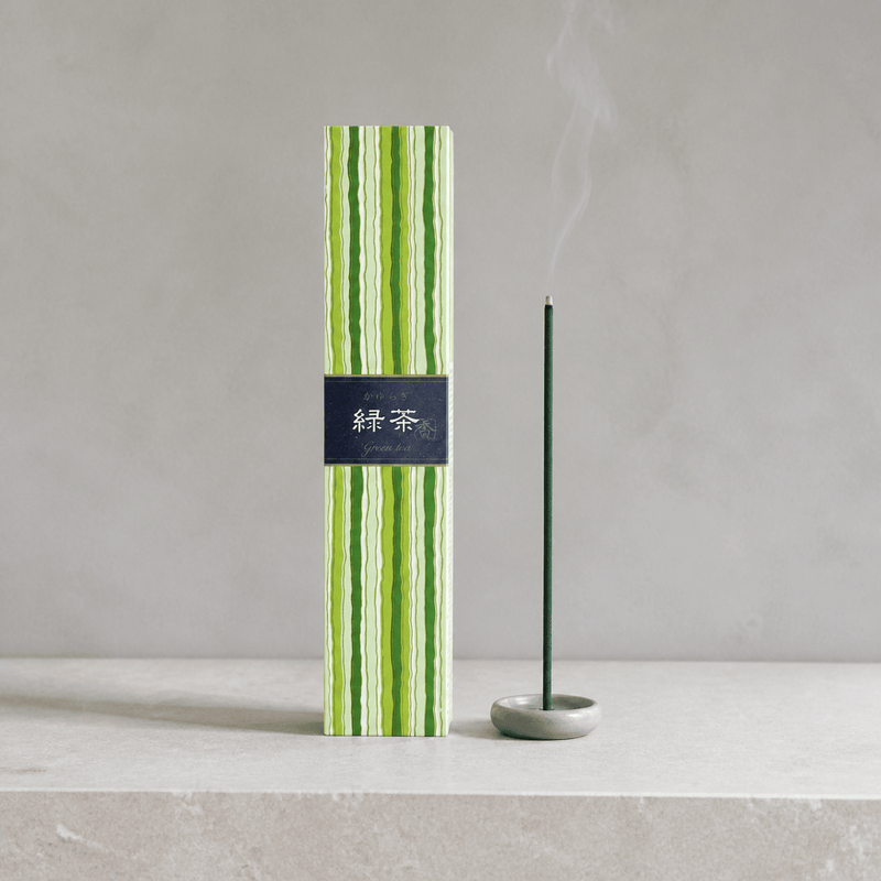 Nippon Kodo incense burning in a natural home setting