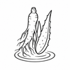 Ginseng and aloe soothing benefit icon